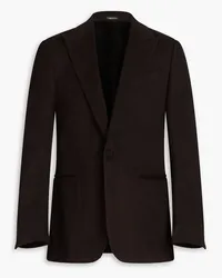 Ermenegildo Zegna Brushed silk-felt blazer - Brown Brown