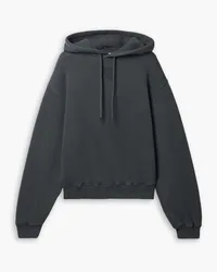 Alexander Wang Essential printed cotton-blend jersey hoodie - Gray Gray