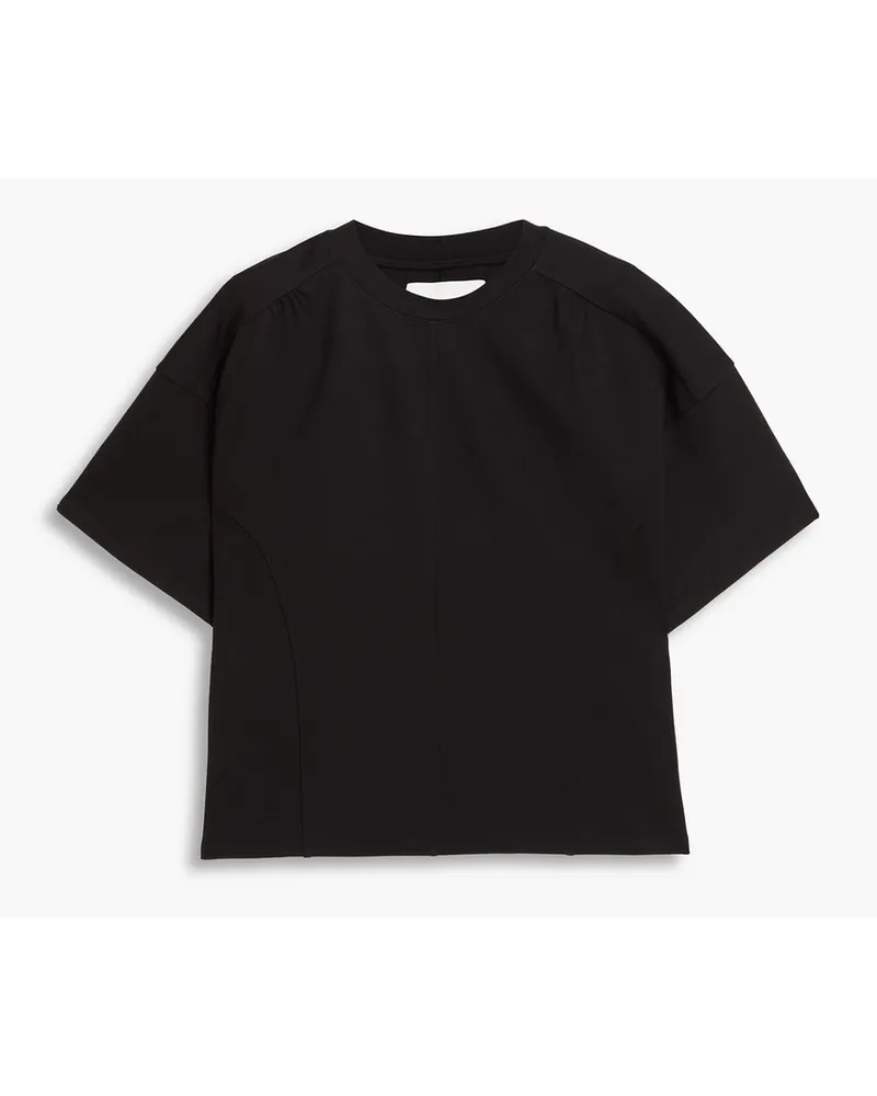 3.1 phillip lim Gathered jersey T-shirt - Black Black