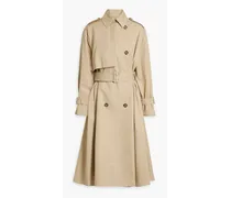 Belted cotton-gabardine trench coat - Neutral