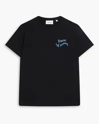 Frame Denim Logo-print cotton-jersey T-shirt - Black Black