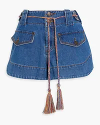 Zimmermann Embroidered denim shorts - Blue Blue