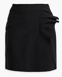 MSGM Ruffled pleated crepe mini skirt - Black Black