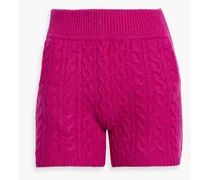 Rag & Bone Pierce cable-knit cashmere shorts - Purple Purple