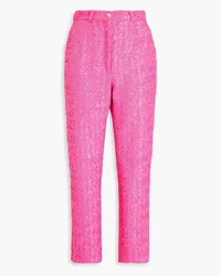 Dolce & Gabbana Sequined crepe slim-leg pants - Pink Pink