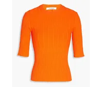 Ribbed-knit top - Orange