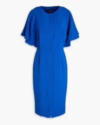 Black Halo Holland ruffled crepe dress - Blue Blue