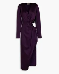 NICHOLAS Alezia twist-front cutout satin dress - Purple Purple