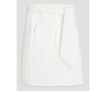 Twill mini wrap skirt - White