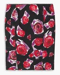 Marni Floral-print crepe skirt - Black Black