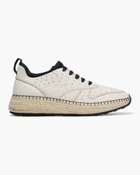 TOD'S Gomma Run perforated textured-leather sneakers - White White