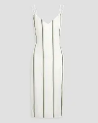 Equipment Aita striped satin dress - White White