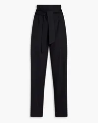 IRO Luna belted woven straight-leg pants - Blue Blue