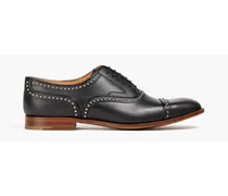 Anna studded leather brogues - Black