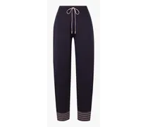Ponzo striped knitted track pants - Blue