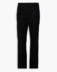 Brunello Cucinelli Cropped wool-blend twill slim-leg pants - Black Black