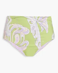 Emilio Pucci Printed high-rise bikini briefs - Green Green