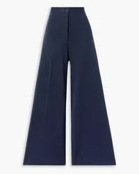 Giuliva Heritage Collection The Leila pleated cotton-jersey wide-leg pants - Blue Blue