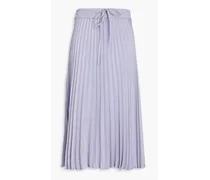 Pleated crepe midi skirt - Purple
