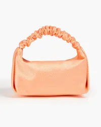 Alexander Wang Scrunchie crystal-embellished satin tote - Orange Orange