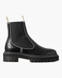 Proenza Schouler Topstitched leather Chelsea boots - Black Black