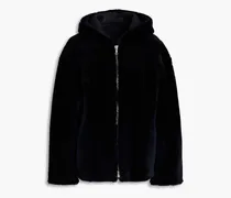 Shearling hooded jacket - Blue