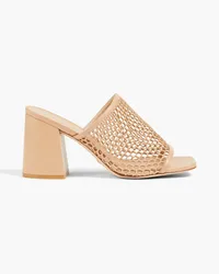 Stuart Weitzman Mesh and leather mules - Neutral Neutral