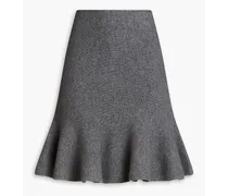 Wool and cashmere-blend skirt - Gray