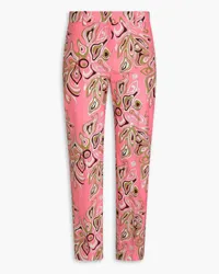 Emilio Pucci Printed cotton-poplin straight-leg pants - Pink Pink