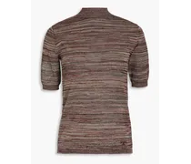 Marled turtleneck sweater - Burgundy