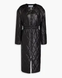 Ganni Quilted shell coat - Black Black