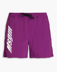 MSGM Printed short-length swim shorts - Purple Purple