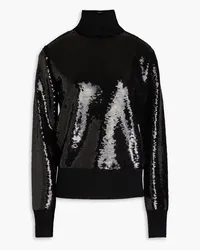 Joseph Sequined wool-blend turtleneck sweater - Black Black