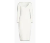 Ribbed-knit dress - White