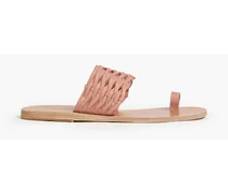 Thalia woven leather sandals - Pink
