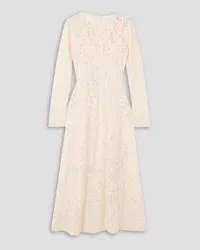 Zimmermann Devi cotton-blend guipure lace midi dress - White White