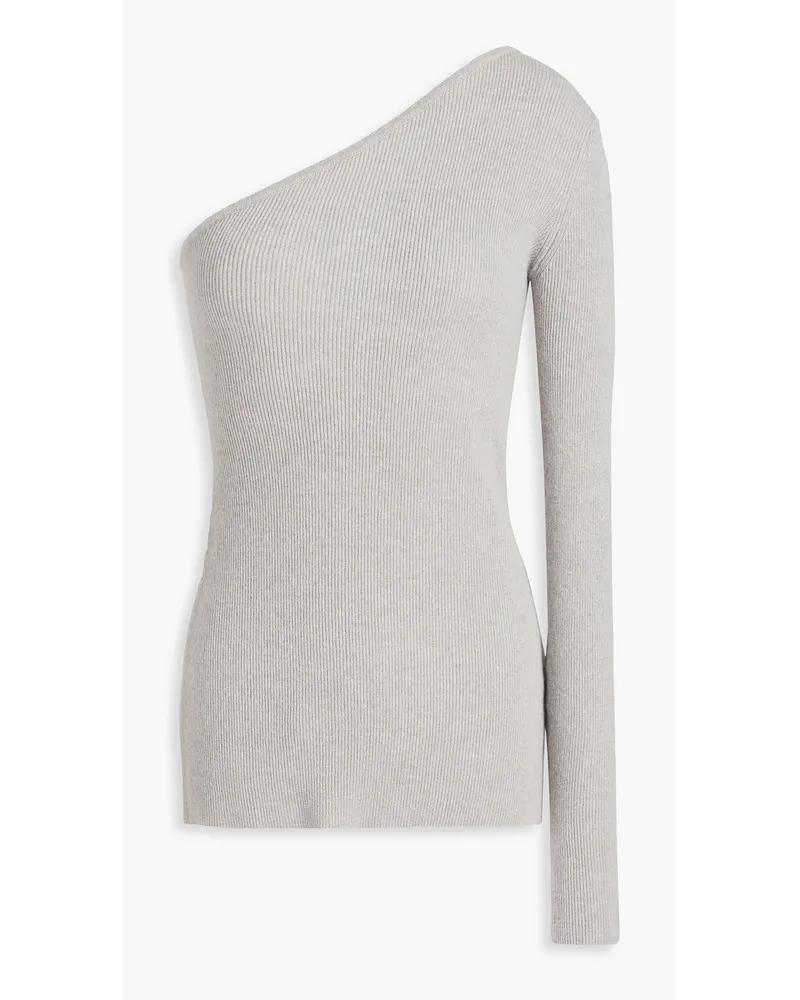AJ one-shoulder wool and cashmere-blend top - Gray