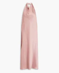 Vince Draped satin halterneck maxi dress - Pink Pink