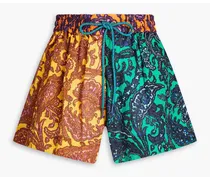 Paisley-print linen shorts - Multicolor