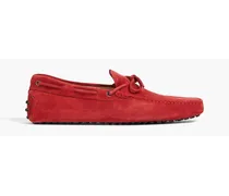Gommino suede driving shoes - Red