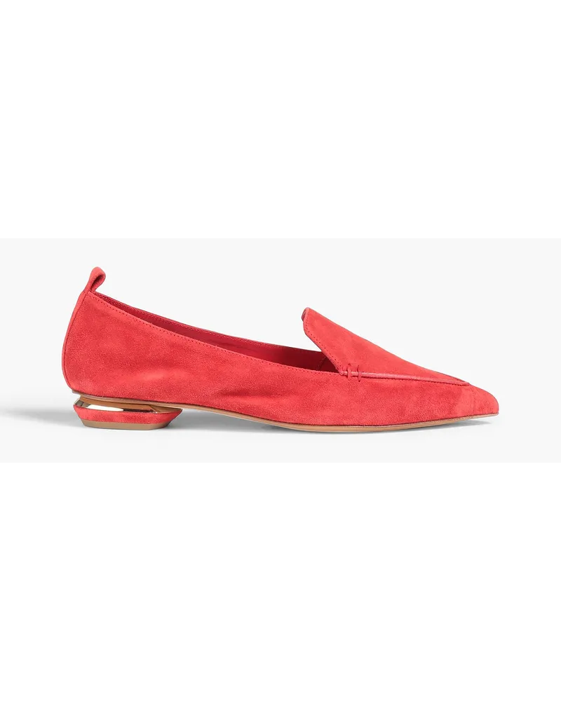Nicholas Kirkwood 18mm Beya suede loafers - Red Red