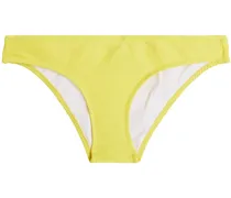 Ribbed mid-rise bikini briefs - Yellow