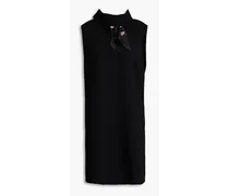Convertible crepe mini dress - Black
