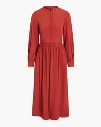 Iris & Ink Gathered crepe midi dress - Red Red