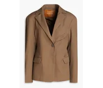Wool-blend blazer - Brown