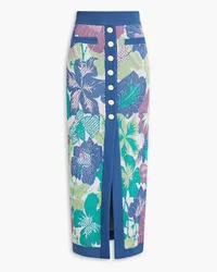 Hayley Menzies Alegria jacquard-knit maxi skirt - Blue Blue