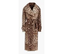 Leopard-print shell trench coat - Animal print