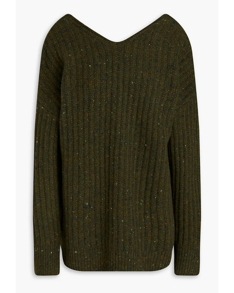 A.L.C. Pauline Donegal ribbed wool-blend sweater - Green Green
