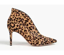Vania leopard-print calf-hair ankle boots - Animal print