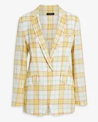 Rag & Bone Margot checked cotton blazer - Yellow Yellow